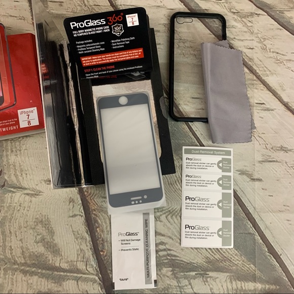 IPhone 7/8 Pro Glass 360 Full Body Magnetic Phone Case HD Temper Glass Screen - Picture 4 of 7